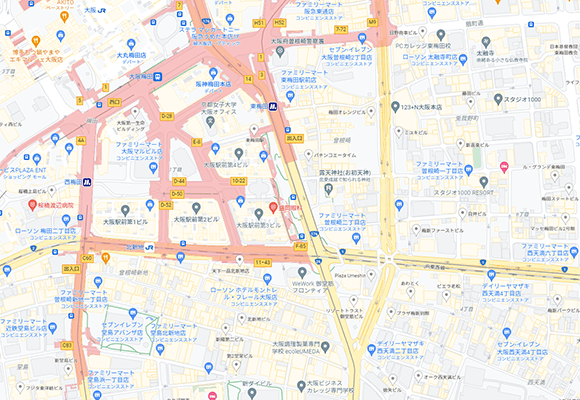 関西セレクションの店舗マップ